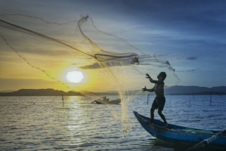 Le reti da pesca nel Kinneret